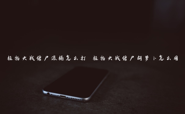 植物大战僵尸滚桶怎么打 植物大战僵尸胡萝卜怎么用 植物大战僵尸滚桶怎么打 植物大战僵尸胡萝卜怎么用