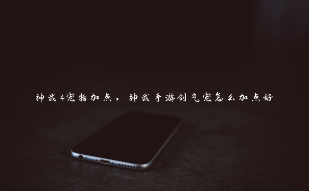 神武4宠物加点,神武手游剑气宠怎么加点好 神武4宠物加点,神武手游剑气宠怎么加点好
