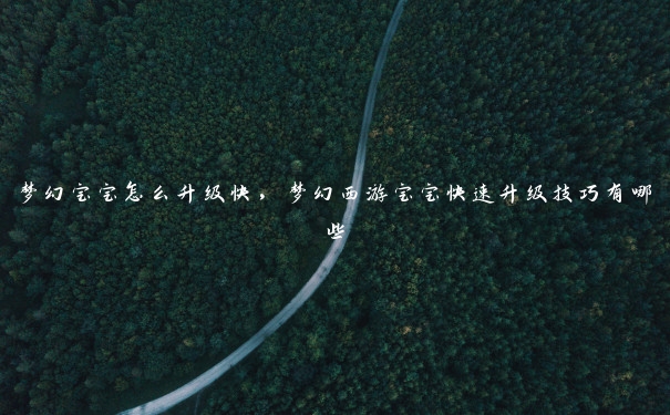 梦幻宝宝怎么升级快,梦幻西游宝宝快速升级技巧有哪些 梦幻宝宝怎么升级快,梦幻西游宝宝快速升级技巧有哪些
