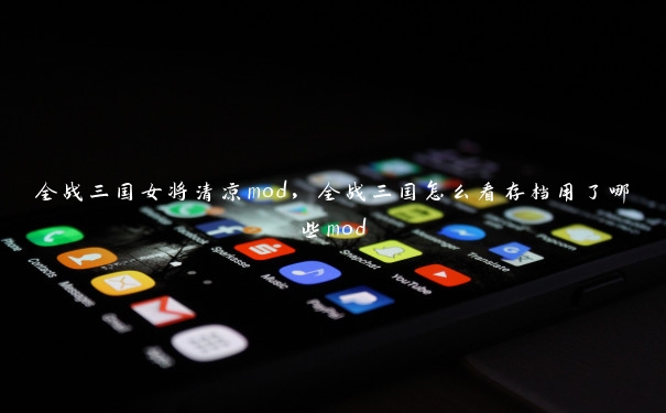 全战三国女将清凉mod，全战三国怎么看存档用了哪些mod