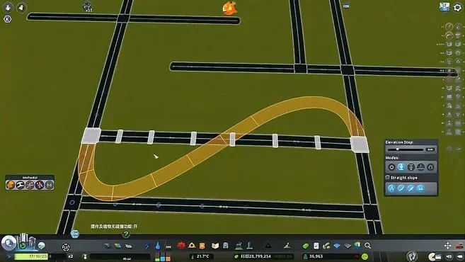 城市天际线游戏曲线工具绘制波浪道路教程